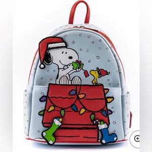 Loungefly Peanuts Gift Giving Snoopy & Woodstock Mini Backpack